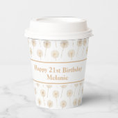 バラ金ゴールドダンデオンウィッシュクラシック パーソナライズされた 紙コップ (正面)