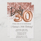 バラ金ゴールドダーティ3030誕生日パーティー 招待状 (正面/裏面)