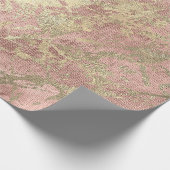 バラ金ゴールドチャンパイネマーブルリネンメタリックストローク ラッピングペーパー (角)