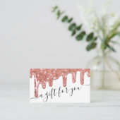 バラ金ゴールドチュンキーグリッタードリップギフト証明書 名刺 (スタンド正面)