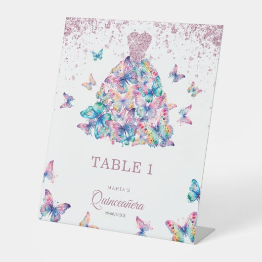 バラ金ゴールドチョイきらめくズガウンキンセアニェラ 台座サイン (正面)