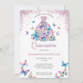 バラ金ゴールドチョイきらめくズガウンキンセアニェラ 招待状 (正面)