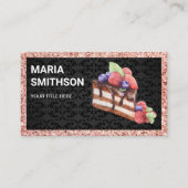 バラ金ゴールドチョコレートフルーツケーキパティシシェフベーカリー 名刺 (正面)