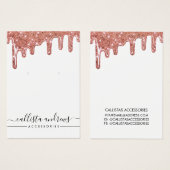 バラ金ゴールドチョンキーグリッタードリップスイヤリングディスプレイ (正面&裏面)