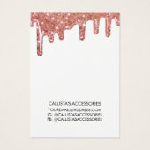 バラ金ゴールドチョンキーグリッタードリップスイヤリングディスプレイ (裏面)