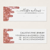 バラ金ゴールドチョンキーグリッタードリップスイヤリングディスプレイ (正面&裏面)