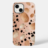 バラ金ゴールドチータグリッターiPhoneメイトのタフケース Case-Mate iPhoneケース (裏面)