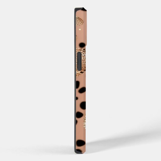 バラ金ゴールドチータグリッターiPhoneメイトのタフケース Case-Mate iPhoneケース (裏面 / 右)