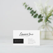 バラ金ゴールドチータヒョウエレガントプリント 名刺 (スタンド正面)