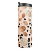 バラ金ゴールドチーターグリッター熱タンブラー12oz タンブラー (回転右)