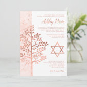 バラ金ゴールドツリーオブライフバルミツワー招待状 招待状 (スタンド正面)