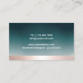 バラ金ゴールドツリーロゴティール(緑がかった色)ウェルネスサロンスパ 名刺 (裏面)