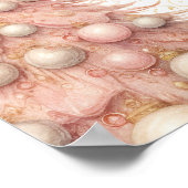 バラ金ゴールドツリー歓迎スタッフクリスマスパーティーロゴ ポスター (角)