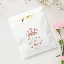バラ金ゴールドティアラクラウンパーソナライズされたプリンセスパーティー フェイバーバッグ
