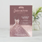 バラ金ゴールドティアラセクインズドレスキンセアニラ 招待状 (スタンド正面)