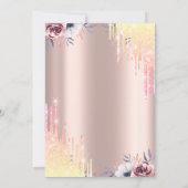 バラ金ゴールドティアラフラワーズキンセアニラ 招待状 (裏面)