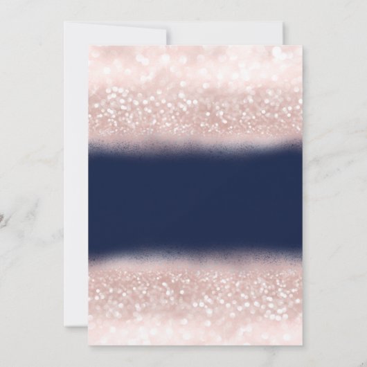 バラ金ゴールドティアラ・セクインズドレスキンセアニラ海軍 招待状 (裏面)