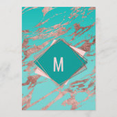 バラ金ゴールドティール（緑がかった色）グリーンマーブルダイヤモンド結婚のメニュー メニュー (裏面)