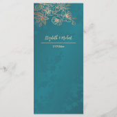 バラ金ゴールドティール（緑がかった色）フローララインア結婚ート メニュー (裏面)