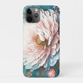 バラ金ゴールドティール(緑がかった色)開花アート Case-Mate iPhoneケース (裏)