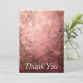 バラ金ゴールドテクスチャ付き背景サンキューカード 招待状 (スタンド正面)