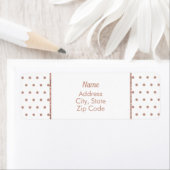 バラ金ゴールドテクスチャ水玉模様パターン ラベル (インサイチュ)