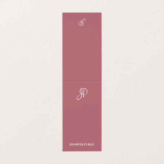 バラ金ゴールドテンプレートモダンモノグラムエレガントシンプル 名刺 (外部フラット)