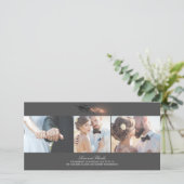 バラ金ゴールドディップフェザーエレガントな結婚式 サンキューカード (スタンド正面)