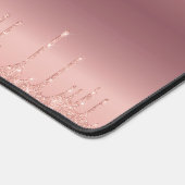 バラ金ゴールドデスクマットお名前とレター デスクマット (コーナー)