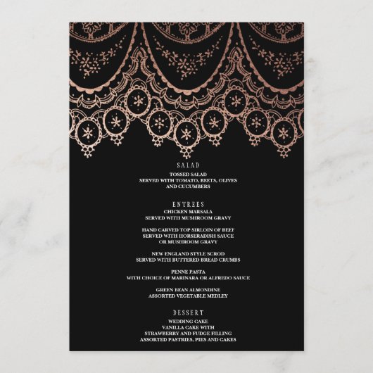 バラ金ゴールドデリケート結婚レースのメニュー メニュー (正面)