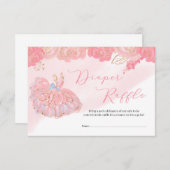 バラ金ゴールドトゥットドレスピンクフローラおむつラッフル エンクロージャーカード (正面/裏面)