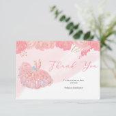 バラ金ゴールドトゥトゥバレリナピンクフローラ感謝していユー エンクロージャーカード (スタンド正面)