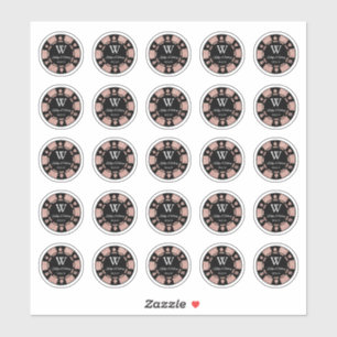 バラ金ゴールドトランプのポーカーチップカジノウェディングパーティー3cm シール