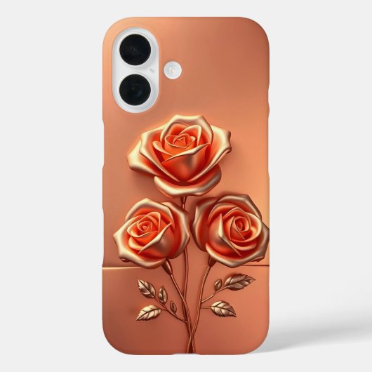 バラ金ゴールドトリオフラワーケースメイトiPhoneケース Case-Mate iPhoneケース (裏面)