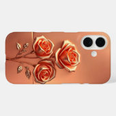 バラ金ゴールドトリオフラワーケースメイトiPhoneケース Case-Mate iPhoneケース (裏面 (横))
