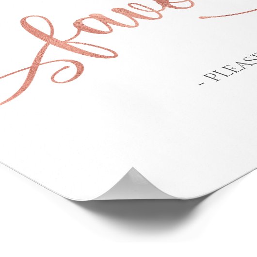 バラ金ゴールドトレンディー結婚の兆候を優先 ポスター (角)