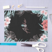 バラ金ゴールドトロピカルパイナップル植物性アロハルアウ（ハワイ式宴会） 薄葉紙 (クラフト)