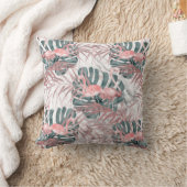 バラ金ゴールドトロピカルフラミンゴ葉ス&マーブル クッション (ブランケット)