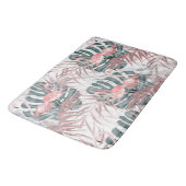 バラ金ゴールドトロピカルフラミンゴ葉ス&マーブル バスマット (アングル)