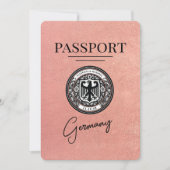 バラ金ゴールドドイツPassport日付の保存 セーブザデート (正面)