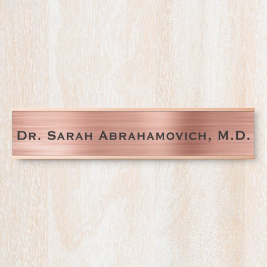 バラ金ゴールドドクタードクターズオフィスドアサイン サインプレート (正面)