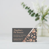 バラ金ゴールドドッグウォーカーペットポープリント 名刺 (スタンド正面)