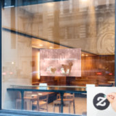 バラ金ゴールドドッググルーミンググリッターペットサービス ウィンドウサイン (カフェ窓)