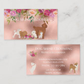 バラ金ゴールドドッググルーミングフローラペットサービス 名刺 (正面/裏面)