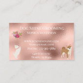 バラ金ゴールドドッググルーミングフローラペットサービス 名刺 (裏面)