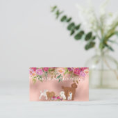 バラ金ゴールドドッググルーミングフローラペットサービス 名刺 (スタンド正面)