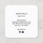 バラ金ゴールドドッグトレーナートレーニング名刺 スクエア名刺 (裏面)