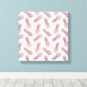 バラ金ゴールドドットパイナップル キャンバスプリント (インサイチュ (ウッドフロア))