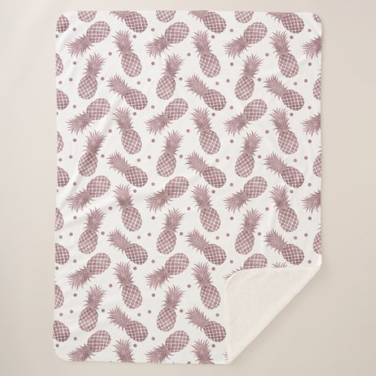 バラ金ゴールドドットパイナップル シェルパブランケット (正面)