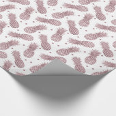 バラ金ゴールドドットパイナップル ラッピングペーパー (角)